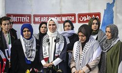 Sümeyye Erdoğan Bayraktar, kadınların Filistin için başlattığı oturma eylemine katıldı